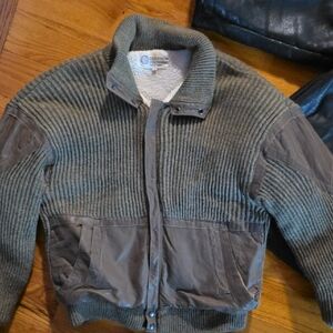 Deerskin Olive Green Ribbed Men's Jacket